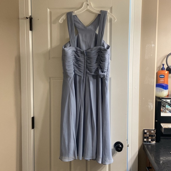 Light purple/grey Azazie dress - Picture 2 of 5